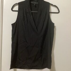 White House Black Market Black V-Neck Blouse